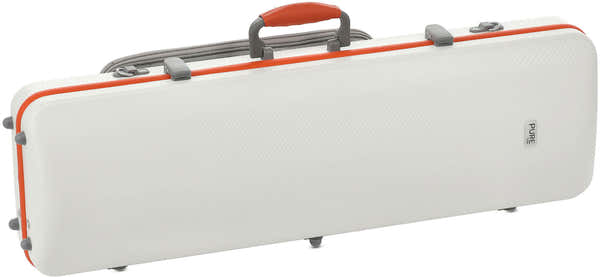 VIOLIN CASE POLYCARBONATE FUN 4/4 - 1/2 WHITE / ORANGE