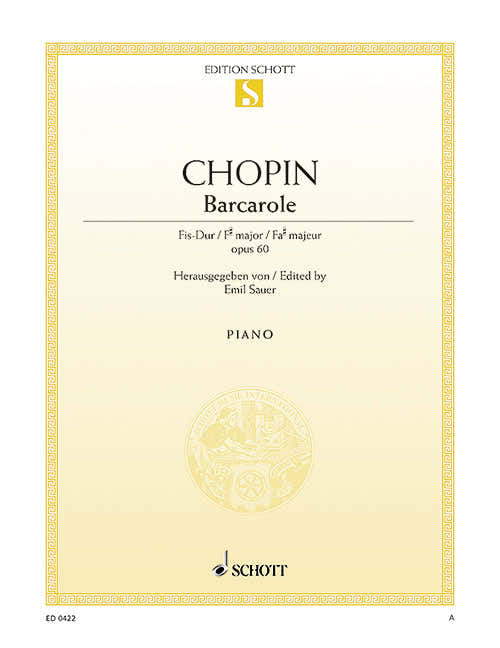 Chopin - Barcarolle Fa Dièse Majeur Op. 6 - Piano