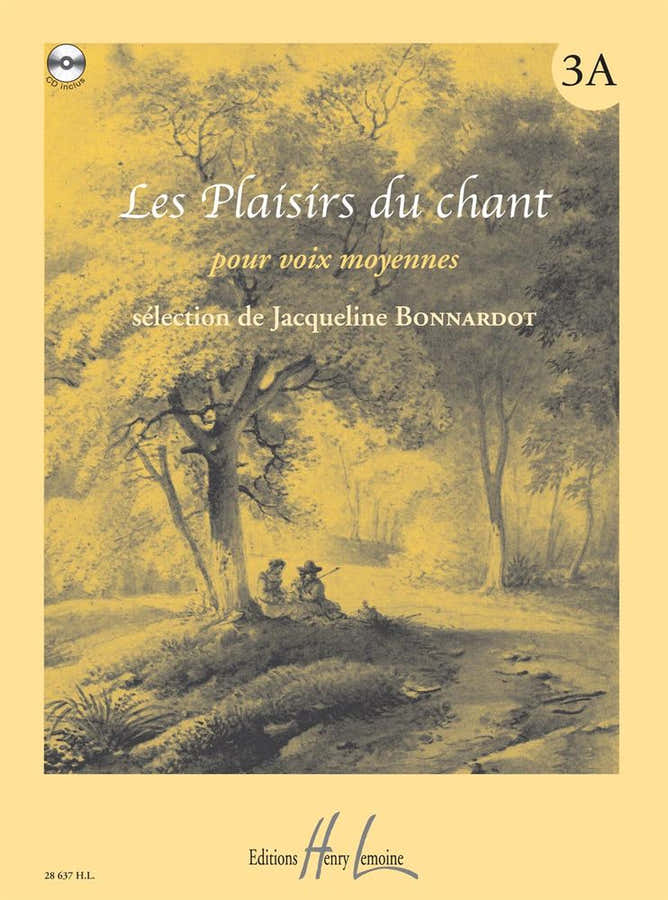 BONNARDOT JACQUELINE - LES PLAISIRS DU CHANT VOL.3A + CD - VOIX MOYENNE PIANO