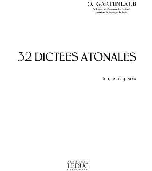 32 Dictees Atonales Superieur 1-2 et 3 Voix Voice