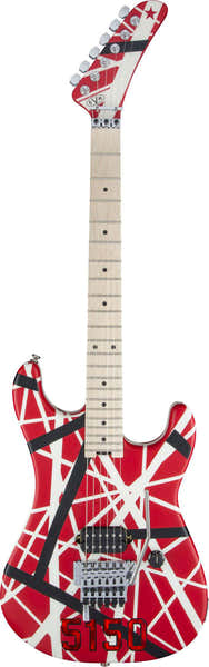 EVH 5150 Striped Mn Red With Black White Stripes