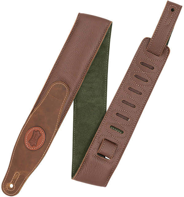 Gepolstertes Leder 6,35cm - Brown-Green