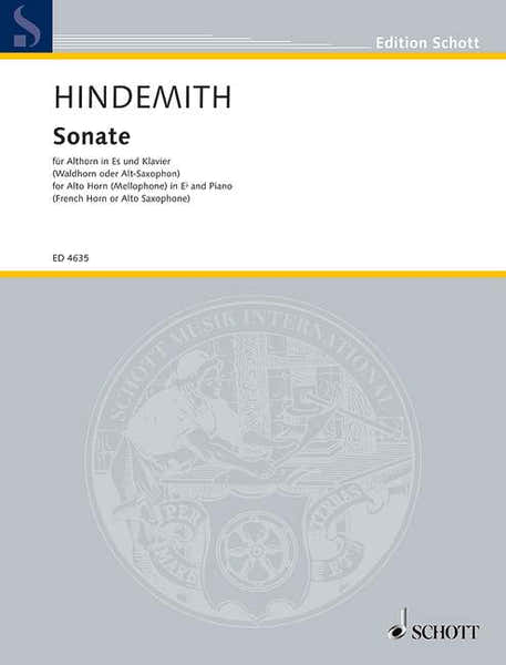 HINDEMITH PAUL - SONATA - ALTO HORN IN EB AND PIANO