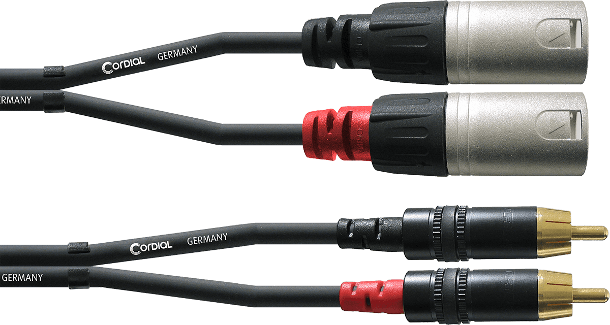 Doppeltes Audiokabel XLR-Stecker/RCA 1,5 M