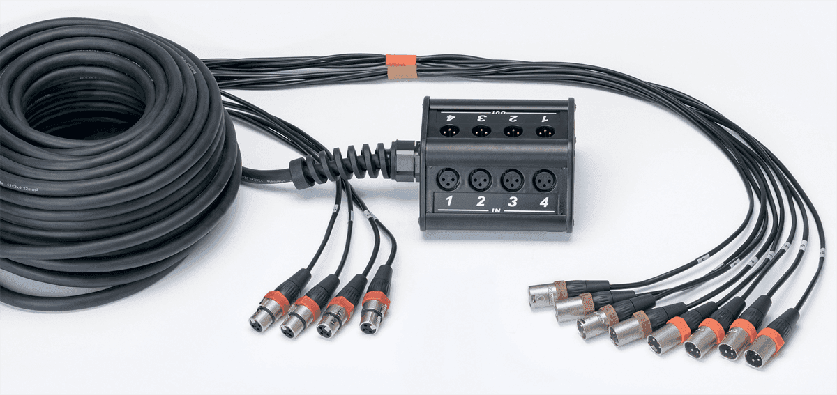 Stagebox 8 Eingänge 4 Ausgänge XLR-Kabel 30M