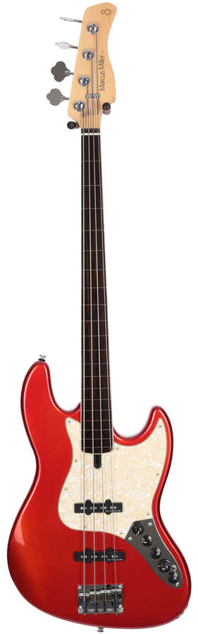 V7 Alder-4 Fl Bmr Rn Fretless Bright Metallic Red