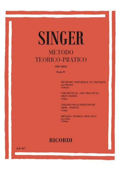 SINGER S. - METODO TEORICO-PRATICO - PARTE IV 13 STUDI - HAUTBOIS