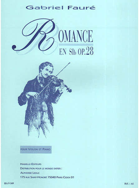Hamelle Editeurs Romance For Violin And Piano In E Flat Op.28