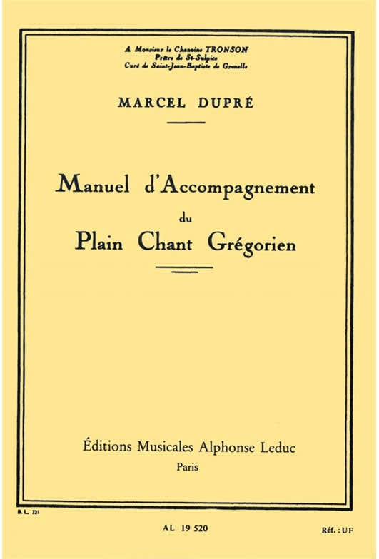 Manuel d'Accompagnement du Plain Chant Grégorien