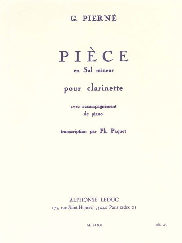 Pièce in G minor (Clarinet)