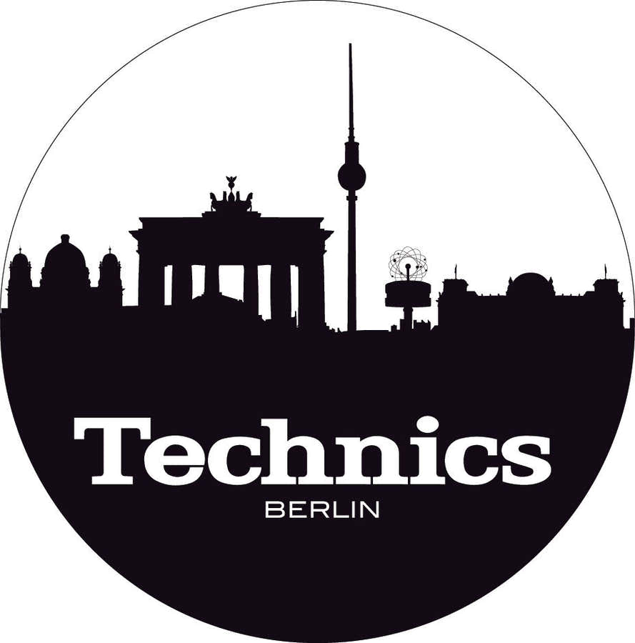 LP Slipmat für Technics "berlin" Schwarz/Weiß