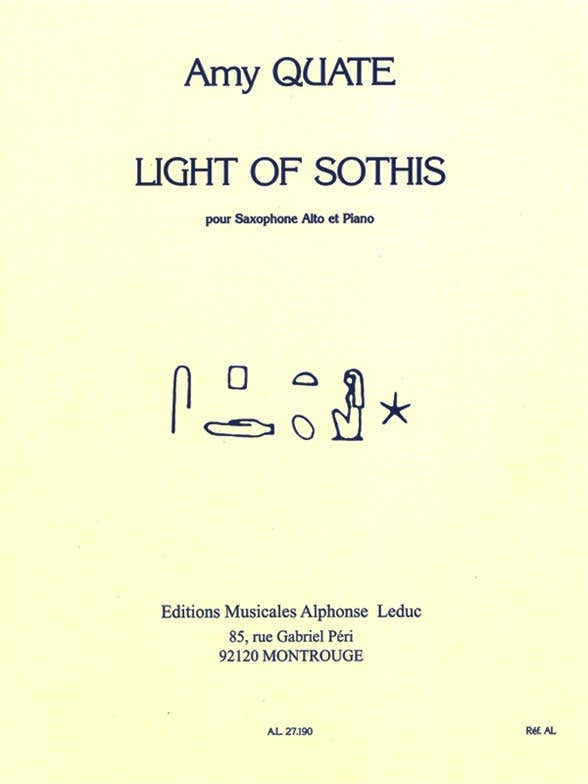 Light of Sothis for Alto Saxophone and Piano