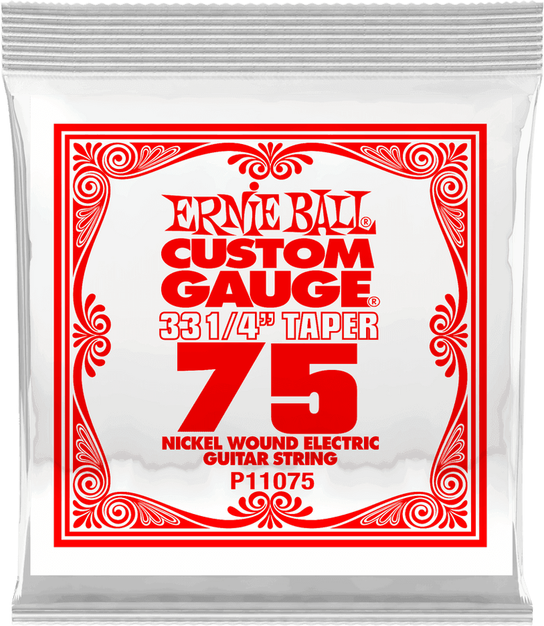.075 LONG SCALE NICKEL WOUND ELECTRIC GUITAR STRINGS