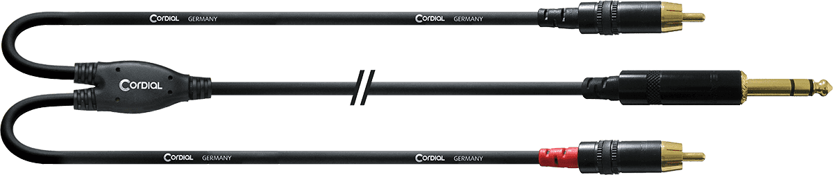 Y-Kabel Splitter Stereo-Klinke/2 RCA 3 M