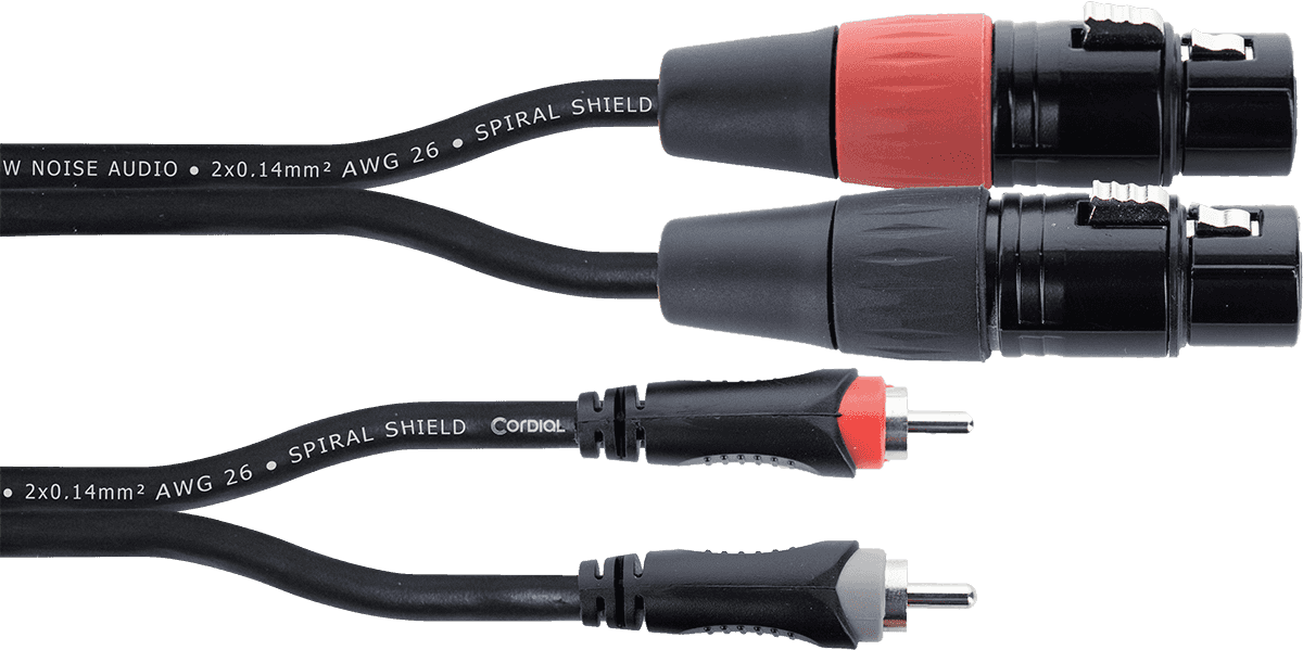 Audiokabel Doppel-XLR-Buchse / RCA 3 M