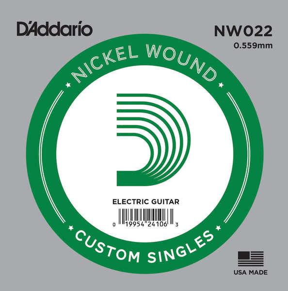 D'ADDARIO NW022 NICKEL WOUND ELECTRIC GUITAR SINGLE STRING .022
