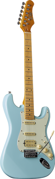 Eko ST 351 HSS Daphne Blue Maple fingerboard