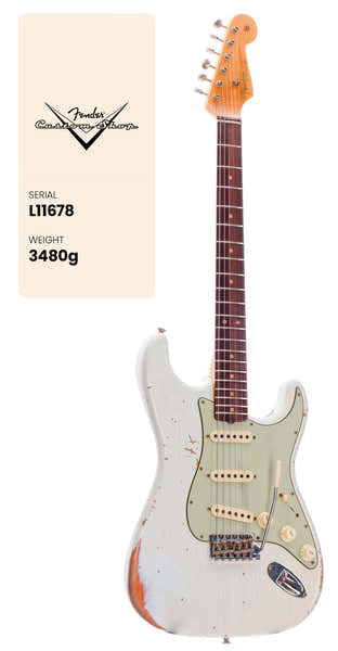 Fender Custom Shop Stratocaster L-Series Ltd Heavy Relic Aged Olympic White