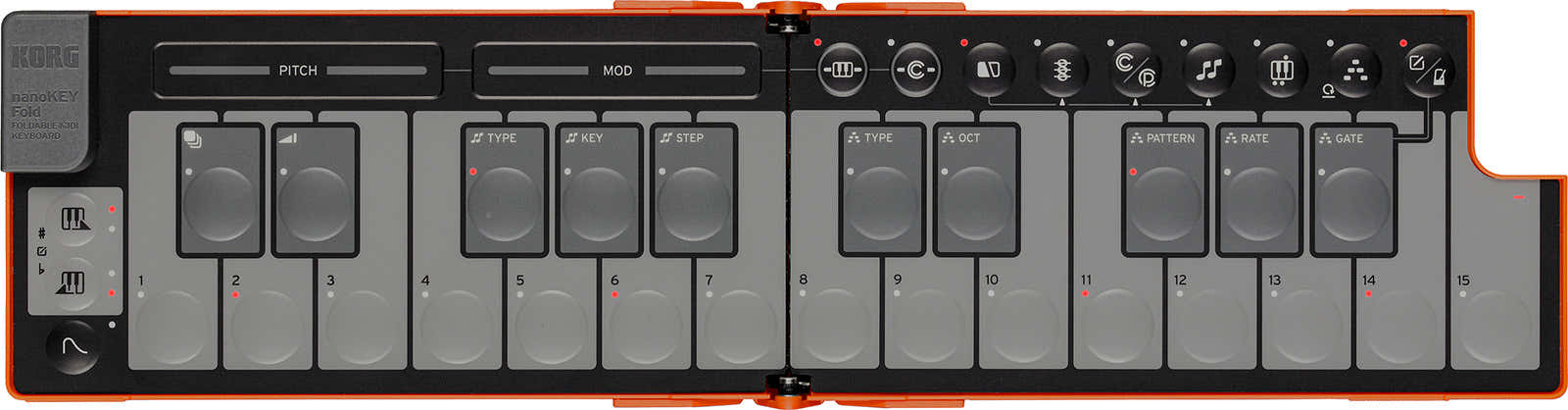 NanoKey Fold Lava Orange