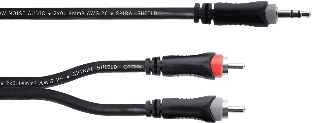Y-Kabel Stereo-Mini-Klinke / 2 RCA 3 M