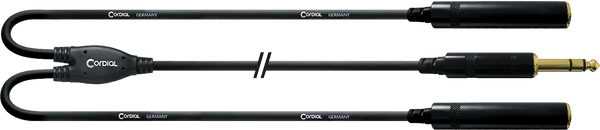 Y-Kabel Splitter Stereo-Klinke/2 Stereo-Klinkenbuchsen 30 CM