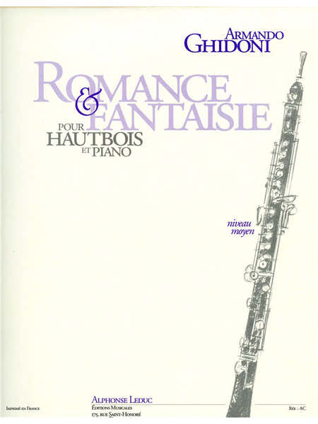 GHIDONI ARMANDO - ROMANCE ET FANTAISIE - HAUTBOIS & PIANO