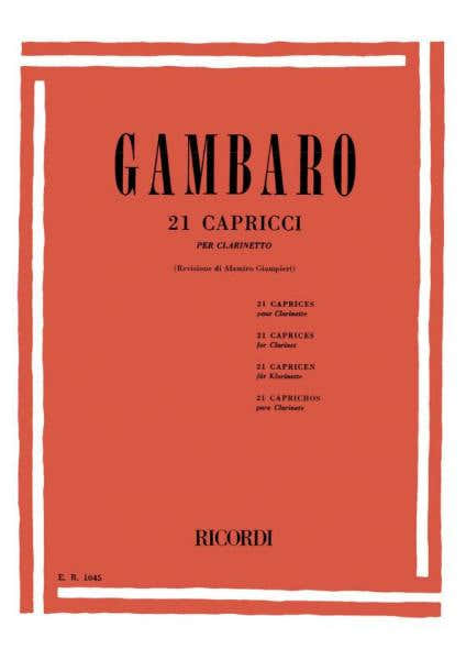Gambaro V. - 21 Capricci - Clarinette