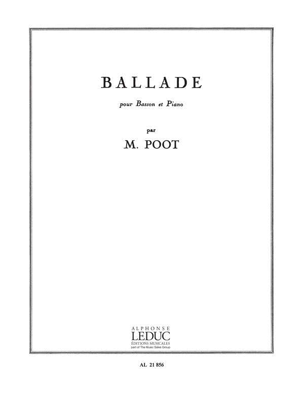 Poot Marcel - Ballade - Basson & Piano