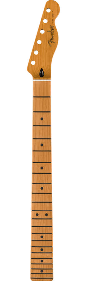SATIN ROASTED MAPLE TELECASTER NECK 22 JUMBO FRETS 12" FLAT OVAL SHAPE