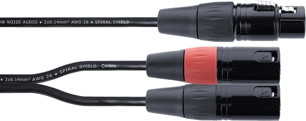 Cordial Y-Kabel XLR-Buchse / 2 XLR-Stecker 30 CM