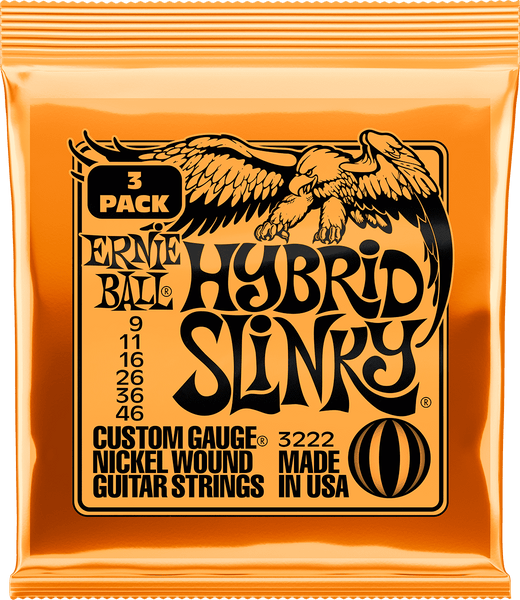 Ernie Ball 3222 Hybrid Slinky 9-46 3er-Pack