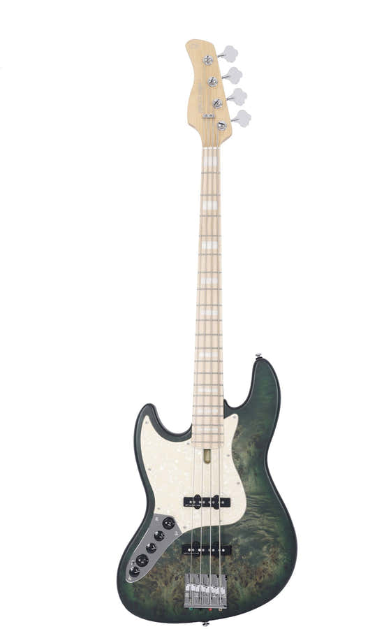 Er V7 Swamp Ash Reissue-4 Lh Tgr.S Transparentes Grün Satin