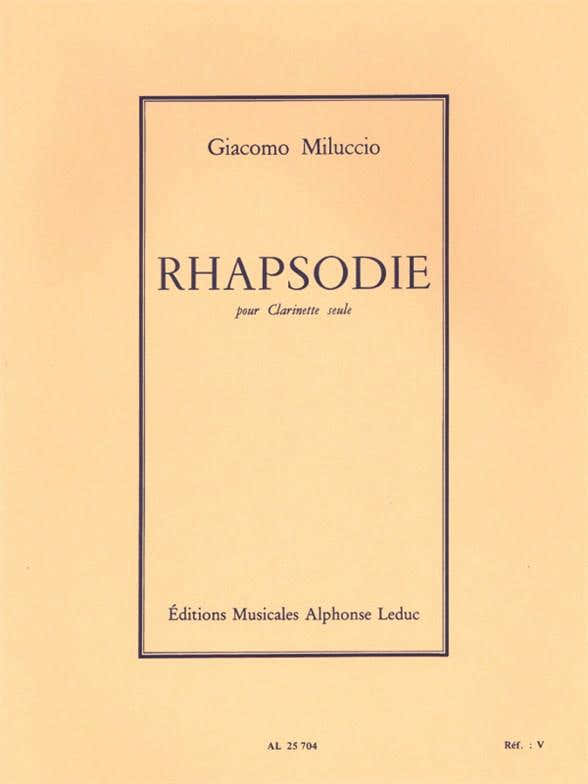 Miluccio Giacomo - Rhapsodie - Klarinette solo