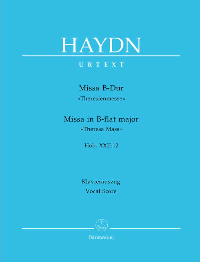HAYDN J. - MISSA IN B-FLAT MAJOR HOB.XXII:12 "MESSE THERESA" - REDUCTION CHANT, PIANO