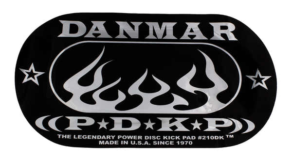 Danmar 210DKF - Selbstklebendes Bassdrum-Doppelpedal-Pad - Flamme