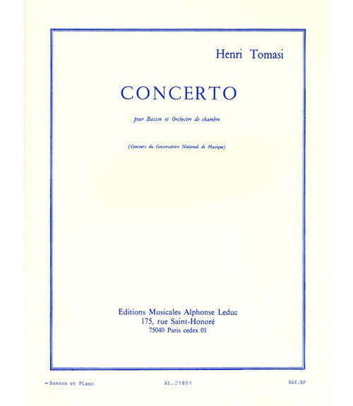 Tomasi H. - Konzert (Fagott und Orchester) - Fagott und Klavier