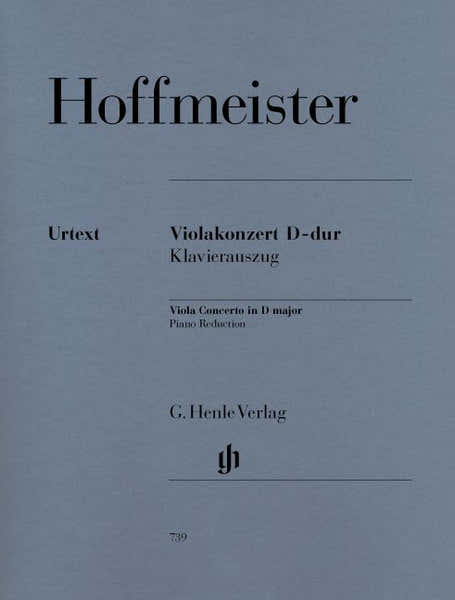Henle Verlag Hoffmeister F.a. - Viola Concerto D Major