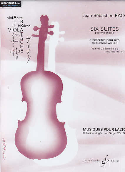 BACH J.S. - SIX SUITES POUR ALTO VOL.2 SUITES 4,5,6