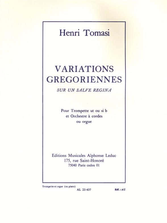 Tomasi Henri - Gregorianische Variationen über ein Salve Regina - Trompete