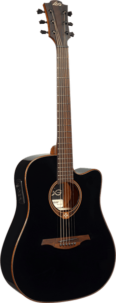 Lâg Tramontane T118DCE-BLK Dreadnought Cutaway Elektro Schwarz