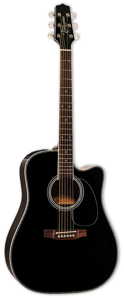 Takamine EF341DX Dreadnought CW Schwarz