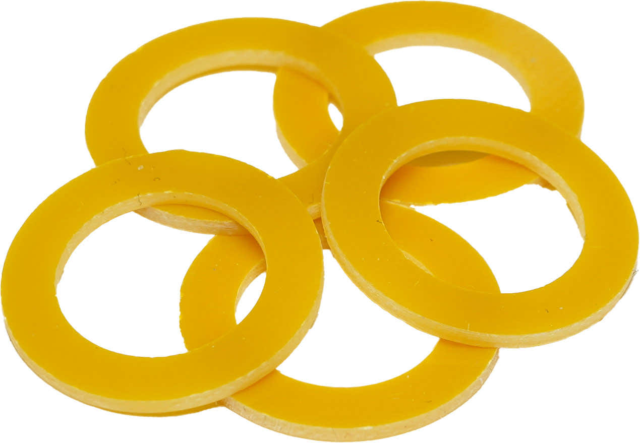 Custom Color Footswitch Washers Yellow