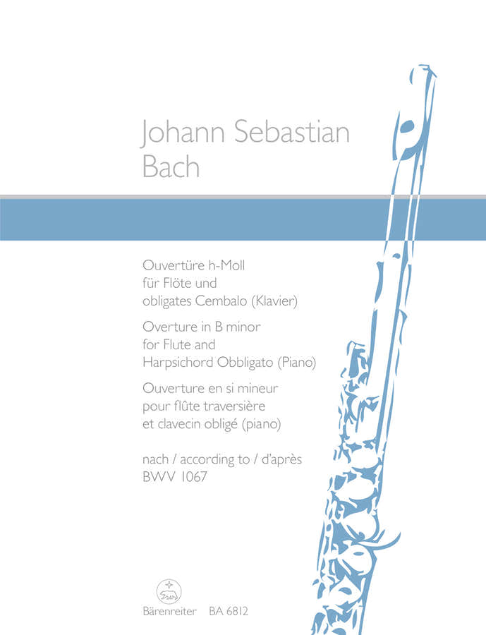 BACH J.S. - OUVERTURE ORCHESTERSUITE H-MOLL BWV 1067 - FLÖTE CEMBALO/KLAVIER