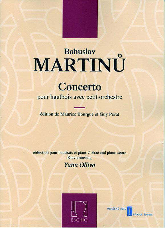 MARTINU B. - CONCERTO - HAUTBOIS ET ORCHESTRE