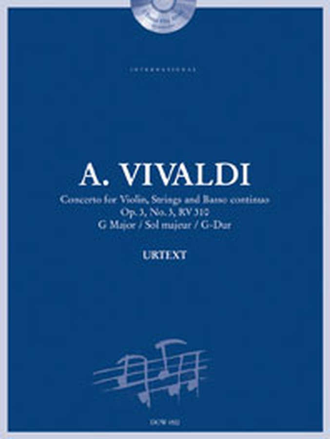 VIVALDI A. - KONZERT OP. 3 N°3 RV 310 IN G-DUR - VIOLINE SAITEN BC