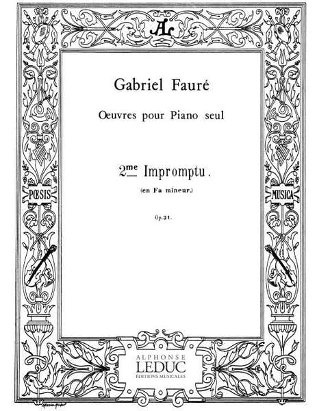 Hamelle Editeurs Impromptu N02 Op31