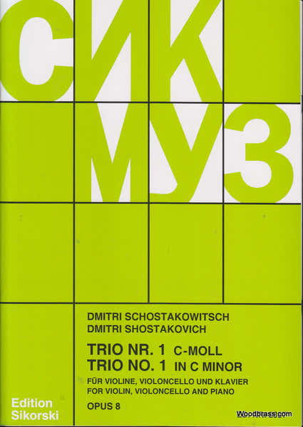 Chostakovitch - Trio N 1 Op. 8 - Violon, Violoncelle, Piano