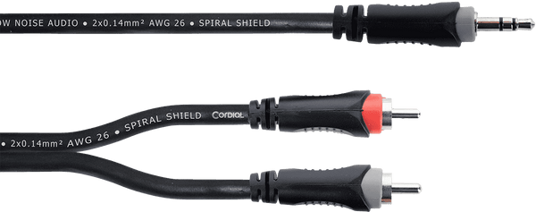 Cordial Y-Kabel Splitter Stereo-Miniklinke / 2 RCA 5 M