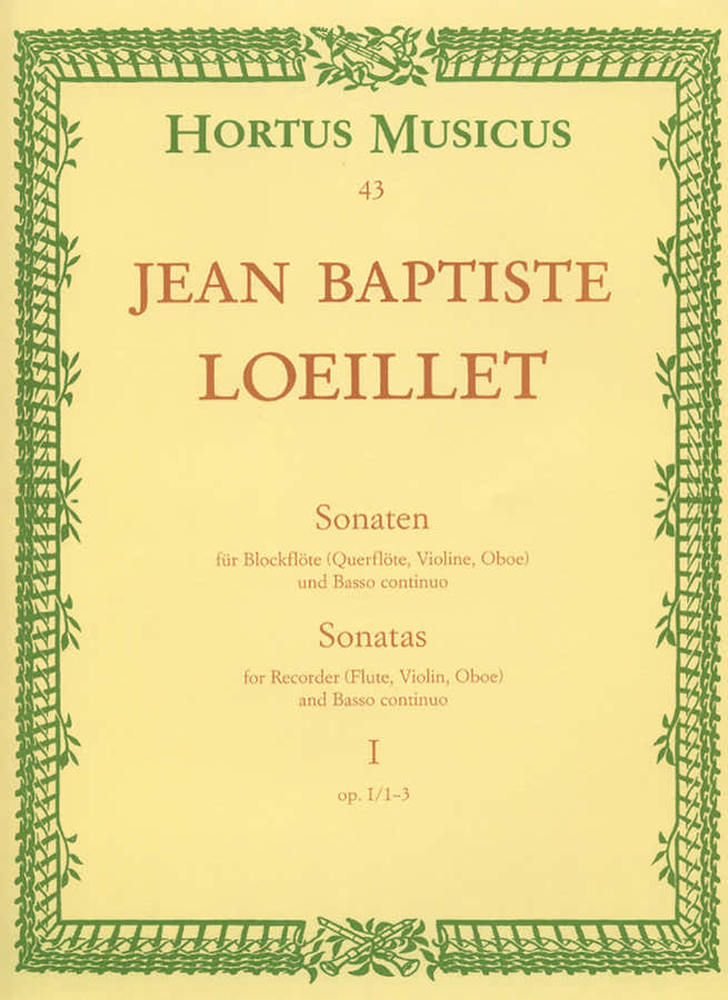 LOEILLET DE GANT J.B. - SONATEN I OP. I/1-3 - FLB ET BC