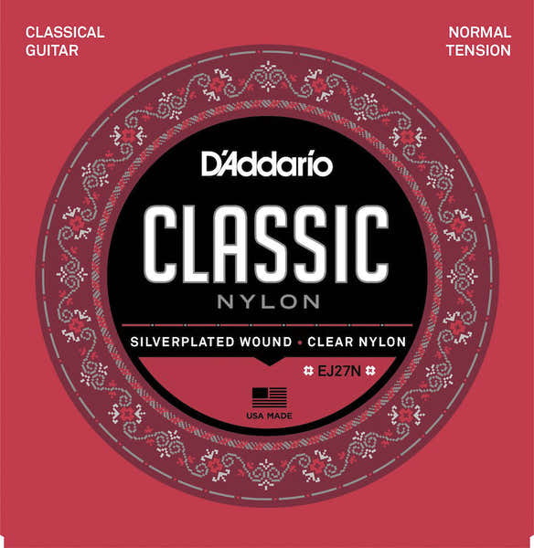 D'ADDARIO EJ27N STUDENT NYLON CLASSICAL GUITAR STRINGS NORMAL TENSION